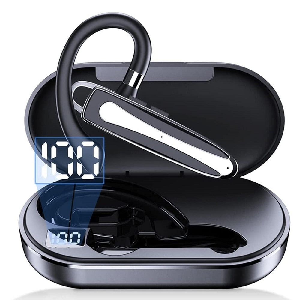 Ear-Hook New Bluetooth Earphones Sports Waterproof Headsets Business Handsfree Wireless Headphone With Microphone Charging Box
