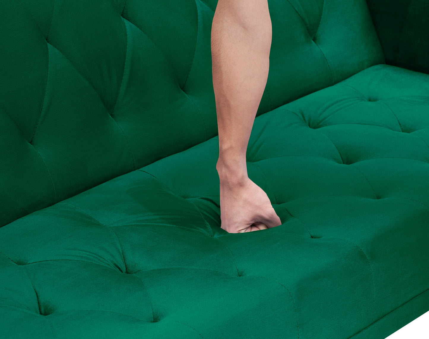 Modern Variable Bed Sofa Multifunctional Soft Velvet Folding Sofa Home Living Room Furniture Durable Conical Legs Futon Sofa