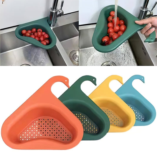 Kitchen Leftover Sink Strainer Sink Swan Drain Basket General Fruit and Vegetable Drain Basket Multifunctional Drain Basket