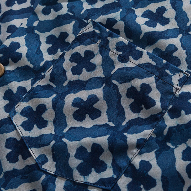 Japanese Men's Summer Printed Short Sleeve Shirts Fashion Loose Casual Tops Men's Brand Shirts streetwear