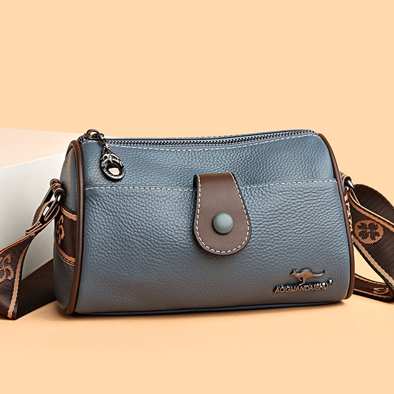 Crossbody Bags Cowhide Bag 2022 New Women's Bag Leather Soft Leather Zero Wallet Fashion Versatile Messenger Bags For Women