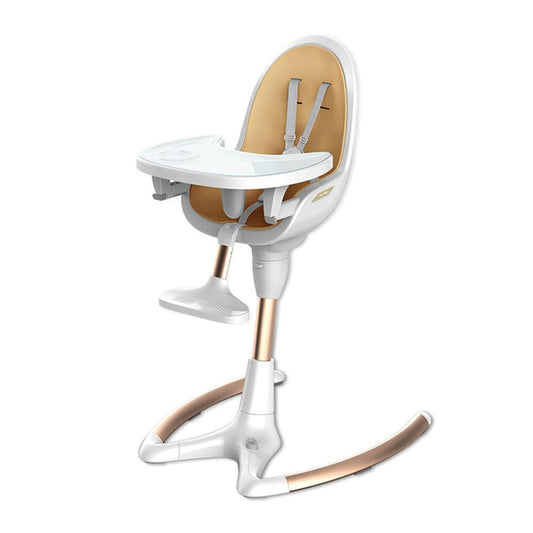 Hot Mom 360°Rotate Baby High Chair,Adjustable Seat Height&Angle Eating Chair with foot rest,Removable Tray,PU Leather Cushion