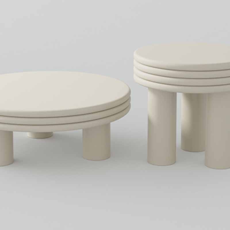 Minimalist Round Coffee Table Books Sedentary White Entryway Table Laptop Low Mesas De Centro Para Sala Balcony Furnlture