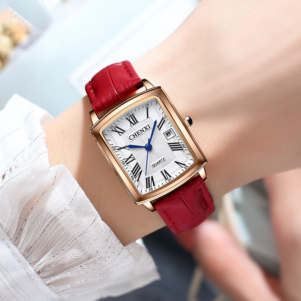 CHENXI Fashion Women Watches Top Brand Luxury Waterproof Ladies Quartz Watch Leather Strap Wristwatch Female Clock Montre Femme
