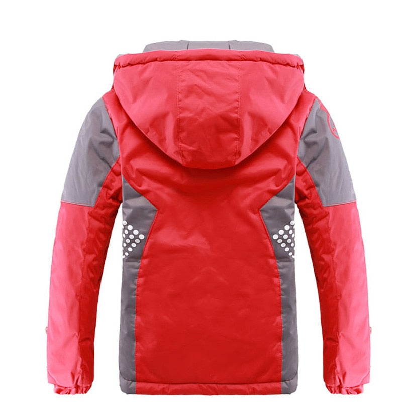 Children Outerwear Warm Coat Sporty Kids Clothes Waterproof Windproof Thicken Boys Girls Cotton-Padded Jackets Autumn and Winter