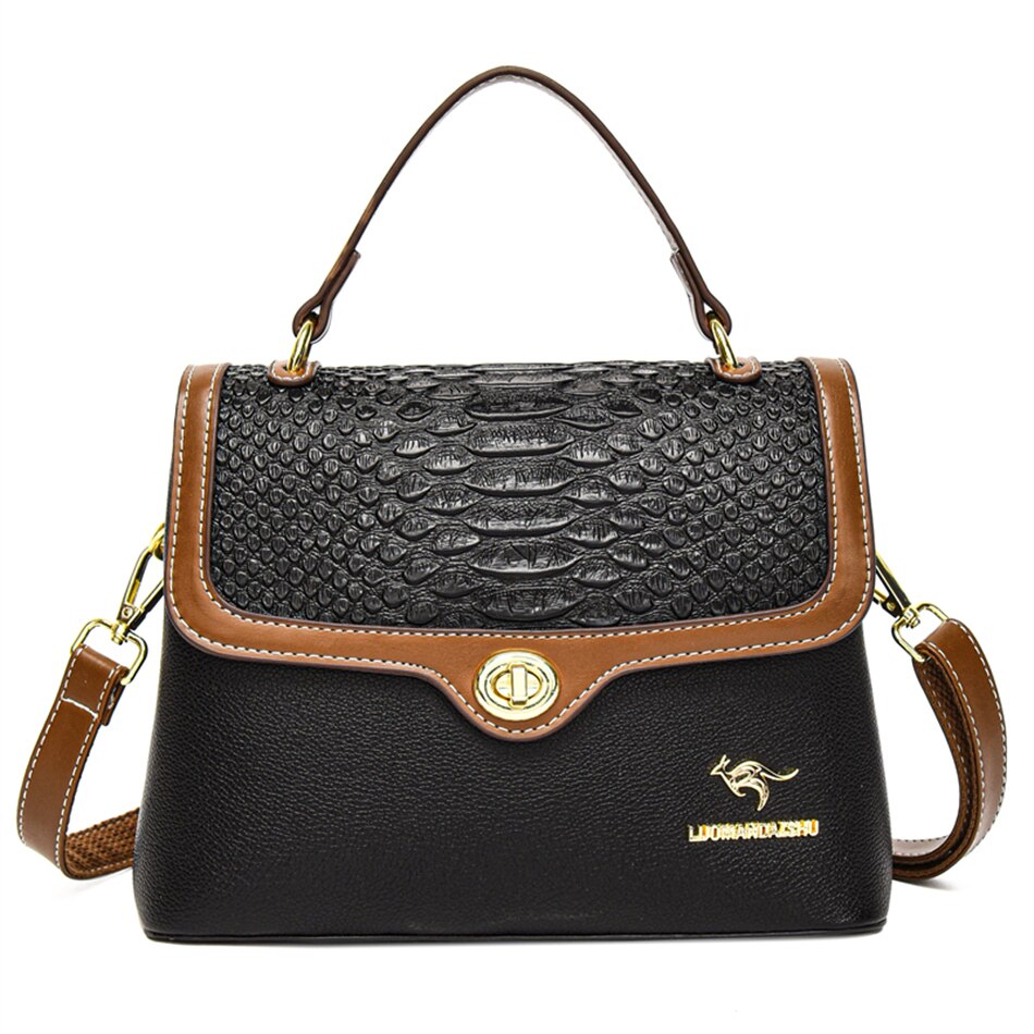 Elegant Women's Handbags High Quality Leather Totes Bag Female Top-Handle Sac Crossbody Shoulder Bag Hand Bag Bolsa 2 Layers