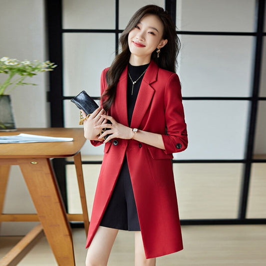 Autumn Trench Coat for Women Mid-length Jackets 2022 New Fashion Women Clothing Suit Jacket Women OL Elegant Long Coat Women