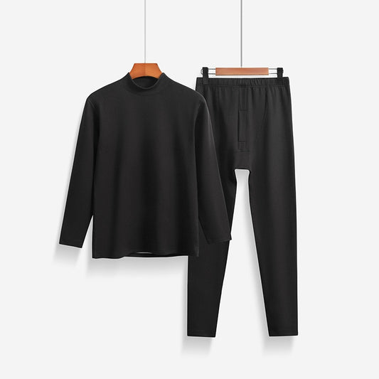 Autumn Winter Men's Fleece Thermal Underwear Suit Thicken High Stretch Winter Warm Base Layers Tight Long Johns Tops & Pants Set