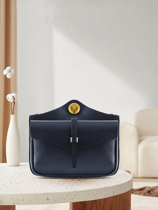 ANGENGRUI First Layer Cowhide women's Bag Simple and Exquisite Shoulder Bag Handmade Messenger Bag