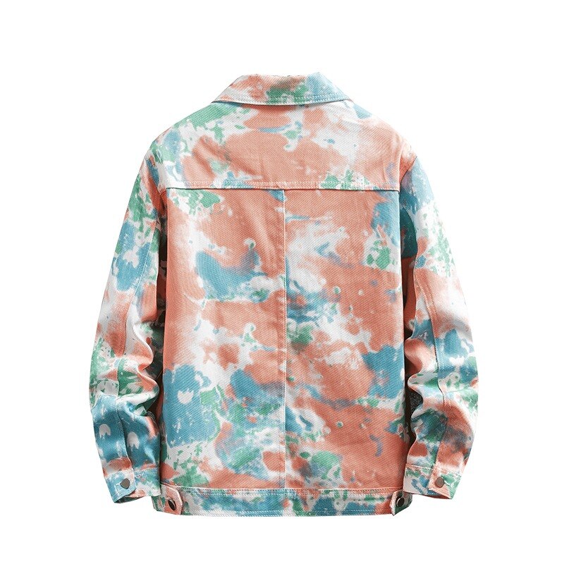 Korean version youth men's camouflage denim jacket spring new loose top men's jacket