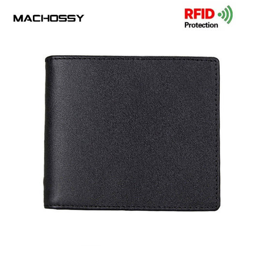 Men's Oil Wax Skin Wallet RFID Protection Man Vintage Cow Genuine Leather Wallet Male Handmade Billfold Coin Purse Short Wallet