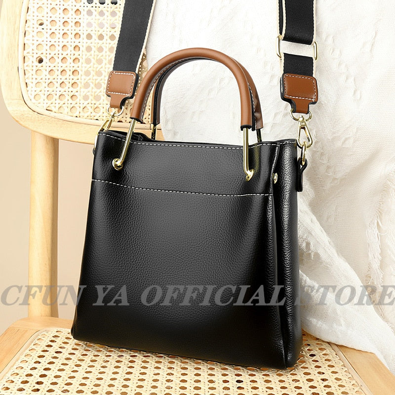 CFUN YA Luxury Women Messenger BagsTotes Pu Leather Female Crossbody Shoulder Top Handle bags 2022 High Quality Ladies Handbags