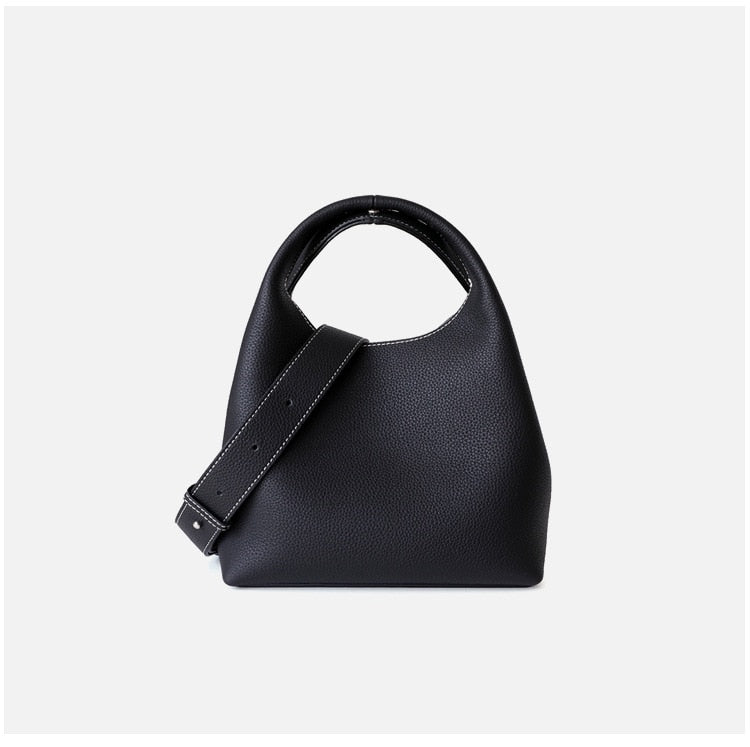 Motingsome Patchwork Style Women Bucket Bag Lychee Texture Cowhide Luxury Designer Bag High Grade Ladies Handbag 2022 New Winter
