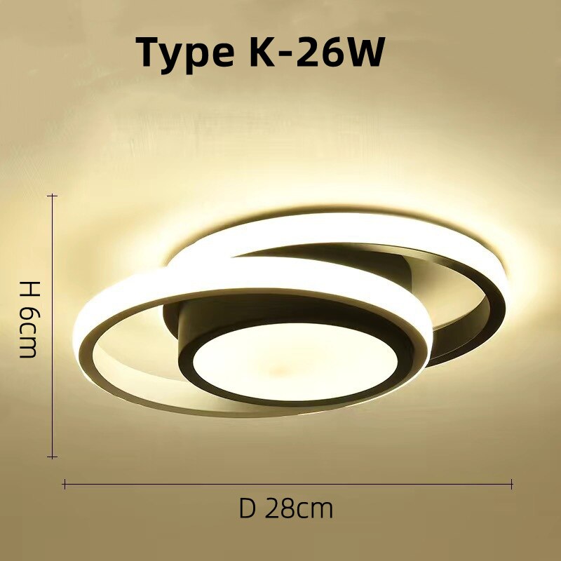 Modern LED Aisle Ceiling Lights Black White Corridor Light Balcony Lights Ceiling Lamp For Bedroom Living Room Home Lighting