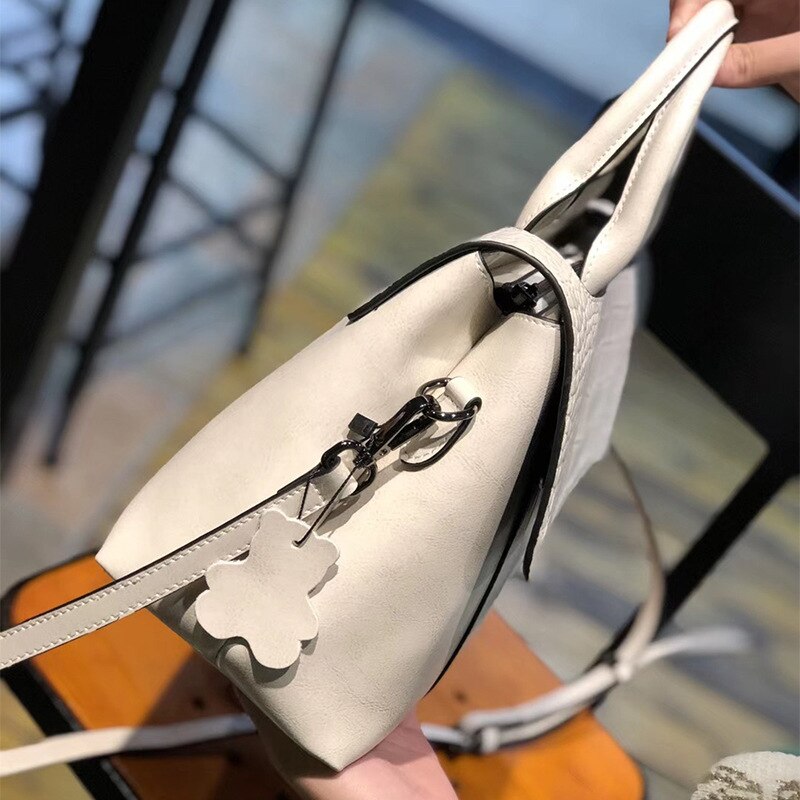 Oil Wax Cowhide Large-capacity Bags Women's 2022 New Fashion Business Casual Handbag Ladies Shoulder Leather Bag Popular Tote