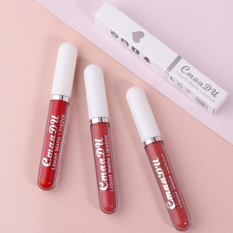 Lip Gloss Long Lasting Matte Velvet Lip Stick Lip Makeup Liquid Lipstick Women Beauty Sexy Red Waterproof Cosmetics Lipgloss