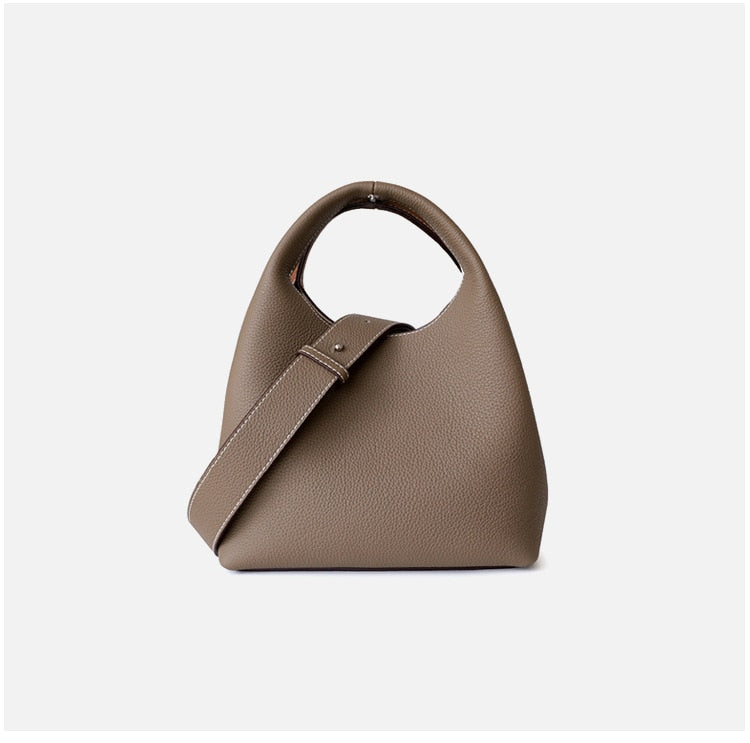 Motingsome Patchwork Style Women Bucket Bag Lychee Texture Cowhide Luxury Designer Bag High Grade Ladies Handbag 2022 New Winter