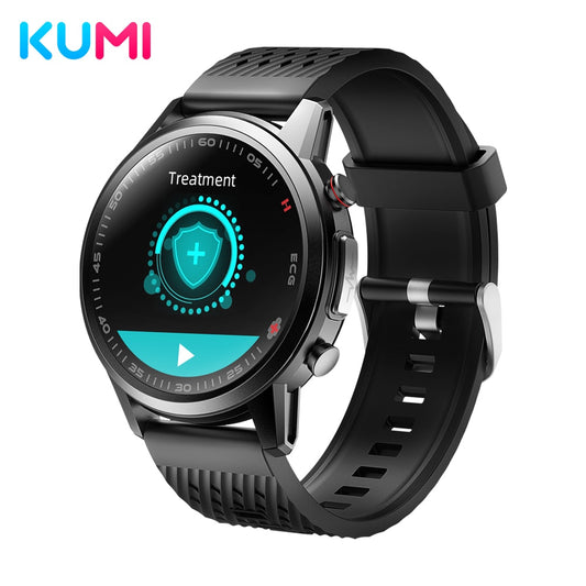 KUMI KU3 Pro Men Smart Watch Laser Health ECG Monitor Heart Rate Blood Pressure Tracker Waterproof Smartwatch for IOS Andro