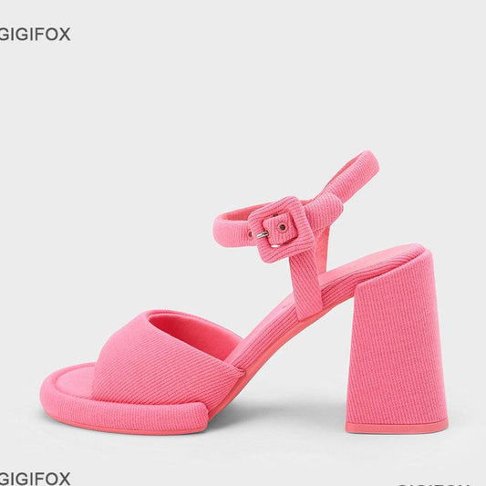 GIGIFOX Brand Open Toe High Heels Ankle Strappy Sandals For Women Fashion Sexy Elegant Designer Luxury Summer Heeled Shoes