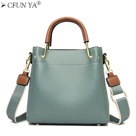 CFUN YA Luxury Women Messenger BagsTotes Pu Leather Female Crossbody Shoulder Top Handle bags 2022 High Quality Ladies Handbags