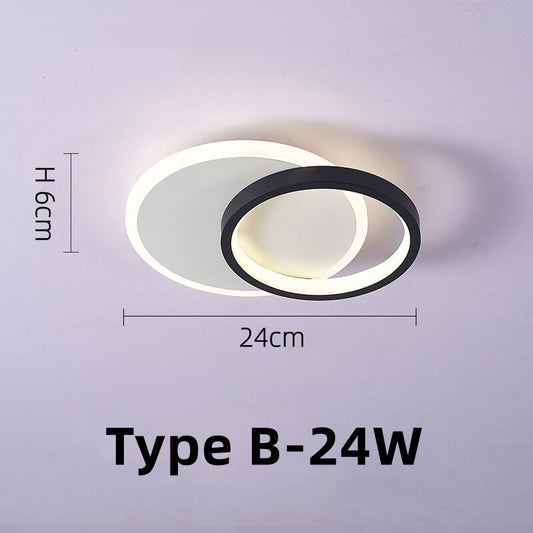 Modern LED Aisle Ceiling Lights Black White Corridor Light Balcony Lights Ceiling Lamp For Bedroom Living Room Home Lighting