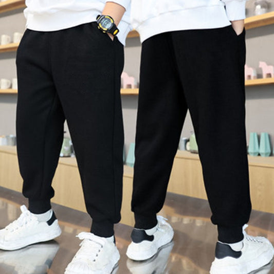 Big Boys Harem Pants For Girls Casual Baggy Cotton Solid Pants Children's Winter Clothes Lovely Cute Silk Trousers