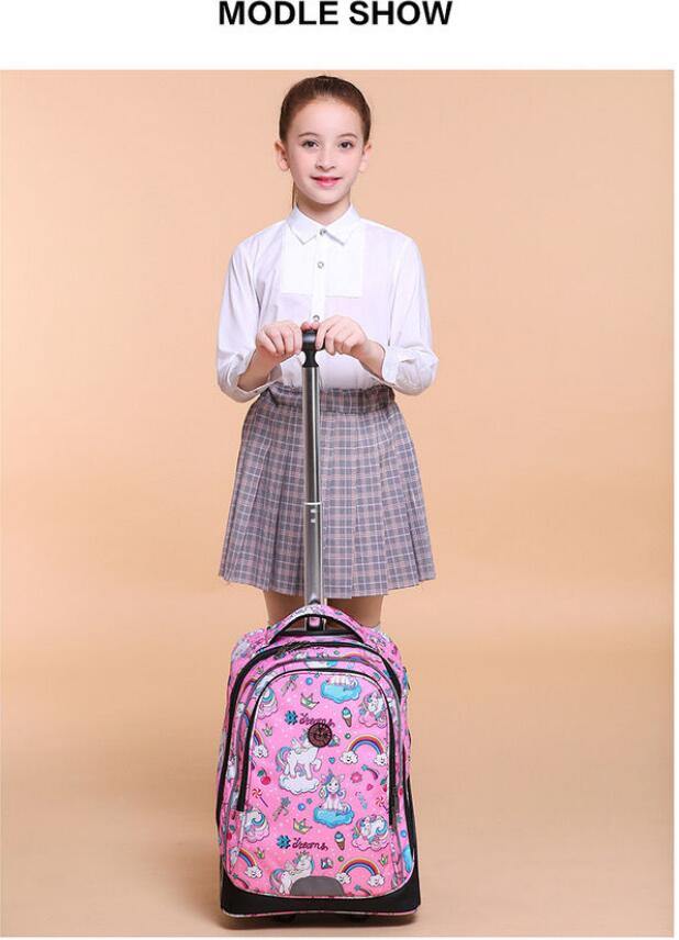 19 Inch School Rolling Backpack Bag Travel Trolley backpack bags for teenagers Children School Wheeled backpack On wheels boys