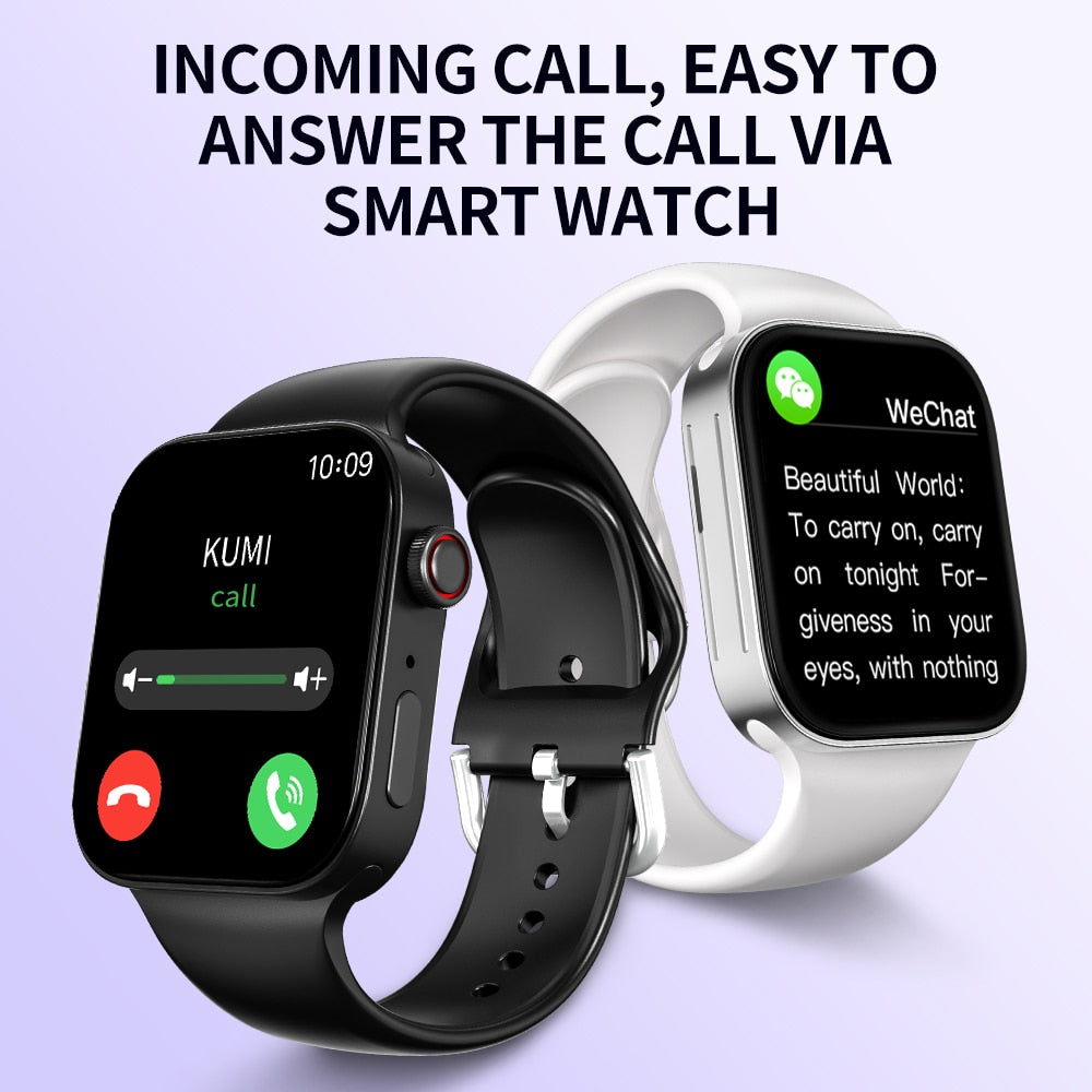 KUMI KU2 Max Men Smart Watch Bluetooth Call Sport Fitness Heart Rate Blood Pressure Sleep Monitor IP67 Waterproof Women Smartwa