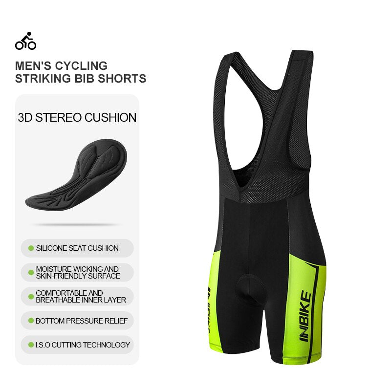 Cycling Shorts Man with 3D Padded Men's Tights Bicycle Shorts Reflective Riding Pants Bike Trousers Underwear Clothes Quick-Dry