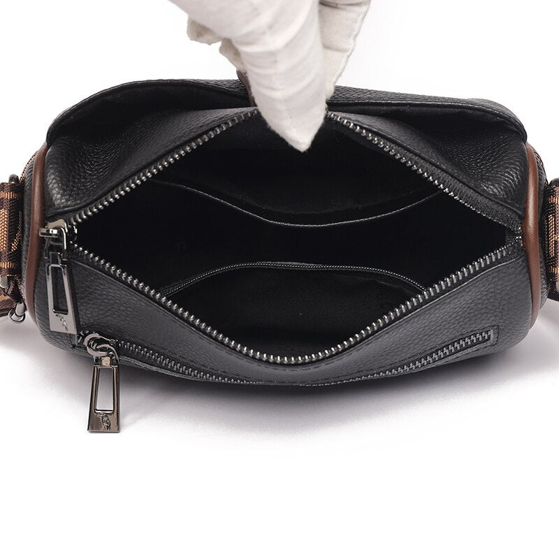Cowhide Women's Bag 2023 Summer New Leather Soft Leather Single Shoulder Bag Messenger Bag Luxury Multichamber Women's Bag