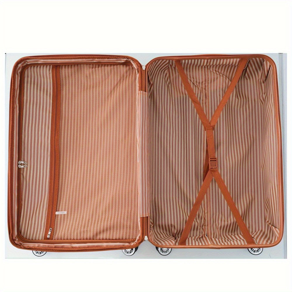 Hardshell Luggage Sets 3pcs double spinner 8 wheels Suitcase with TSA Lock Lightweight 20''24''28''