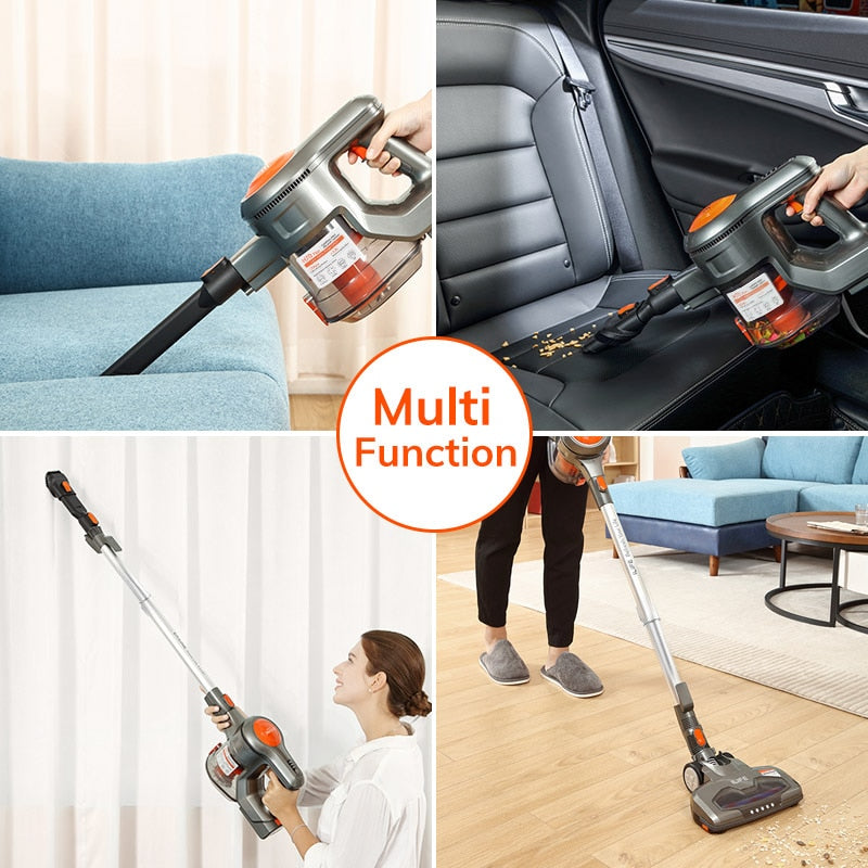ILIFE H70/H70 Plus Cordless Handheld , 21kPa Suction,1.2L Dust Cup,40 Mins Time, LED Illuminate, Removable Battery