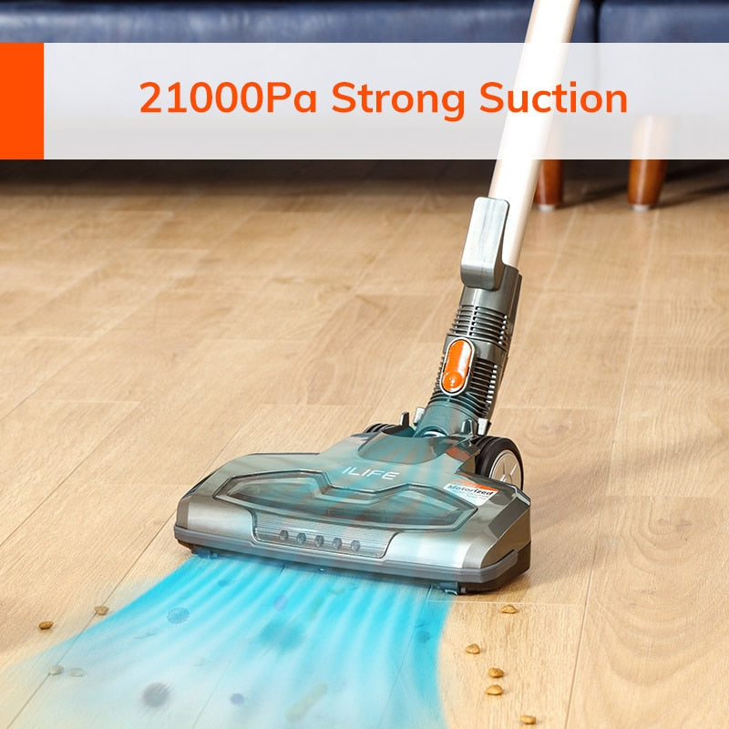 ILIFE H70/H70 Plus Cordless Handheld , 21kPa Suction,1.2L Dust Cup,40 Mins Time, LED Illuminate, Removable Battery
