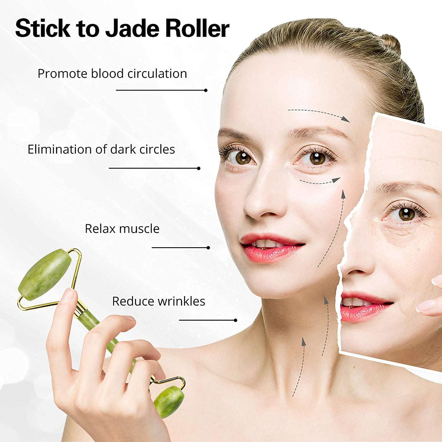 Natural Face Gua Sha Massager Jade Roller Scraper Facial Skin Care Guasha Stone For Face Neck Skin Lifting Wrinkle Remover Care