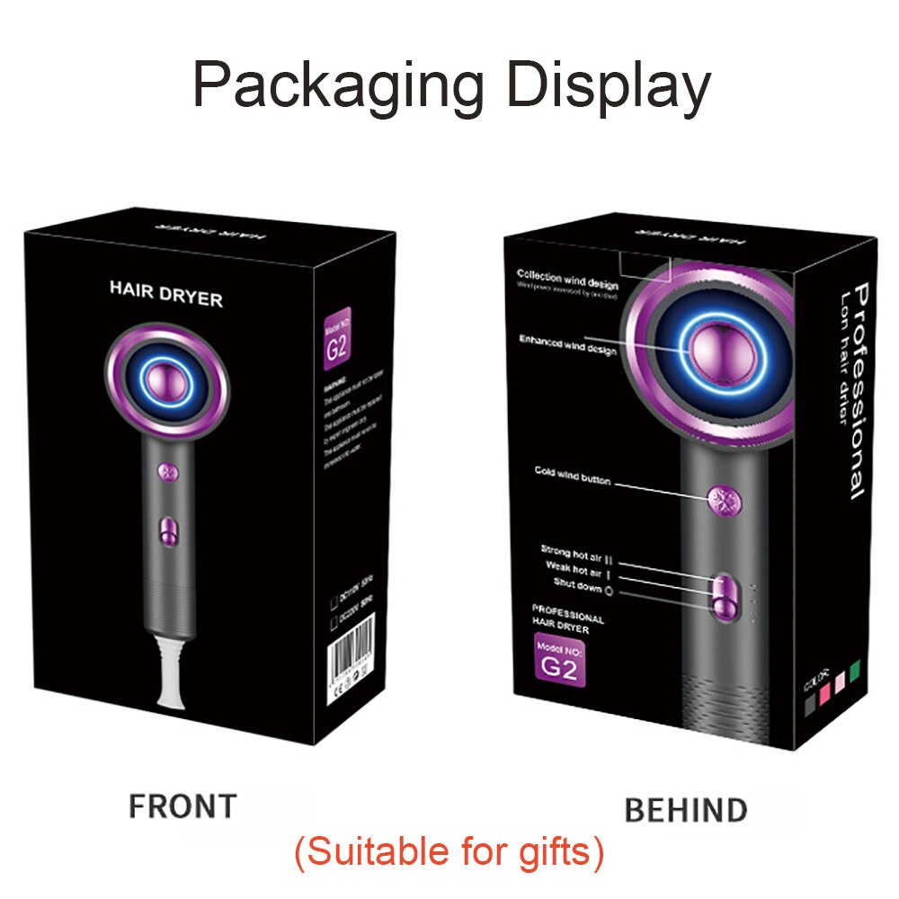 Hair Dryer Professional Salon Blow  Powerful for Fast Drying Lightweight with Wind Gathering Design 2 Speed Cool Button