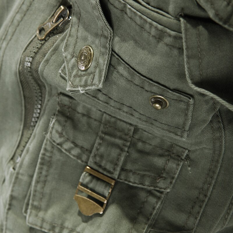 Cargo Pant Men Multi-Pocket Overall Male Combat Cotton Straight Trousers Army Casual Joggers Pants Plus Size 42 Full Length