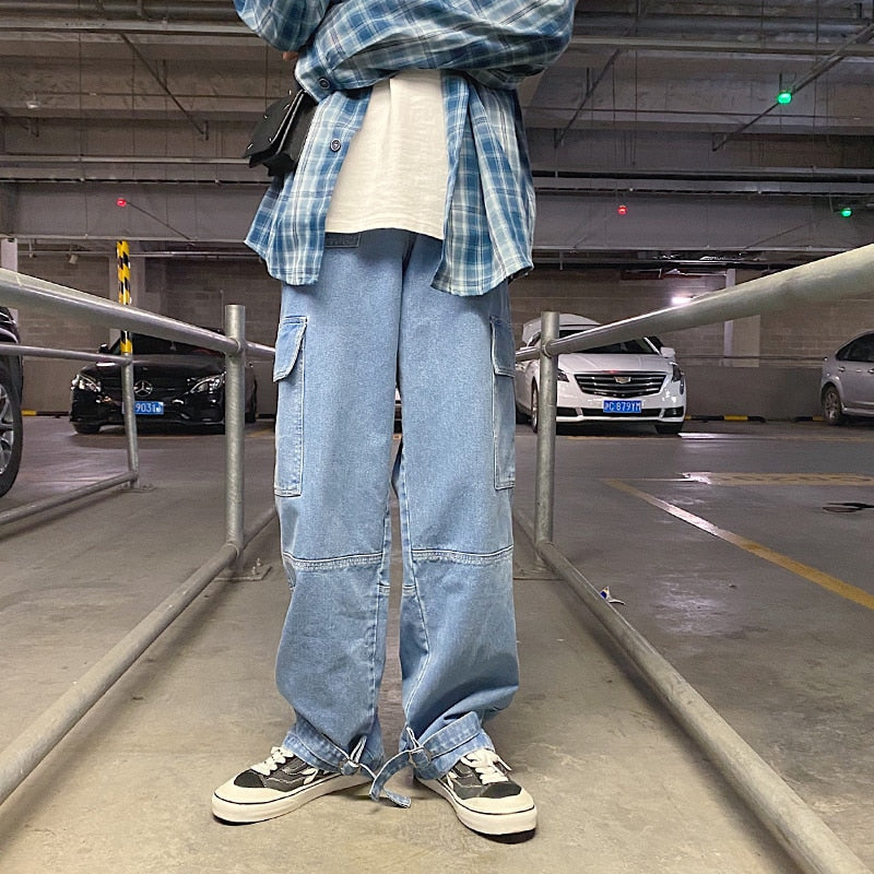 New Loose Straight Baggy Denim Pants men Wide Leg Jeans Mens 2022 Fashiong Hip Hop Streetwear men&#39;s jeans casual skateboard pant