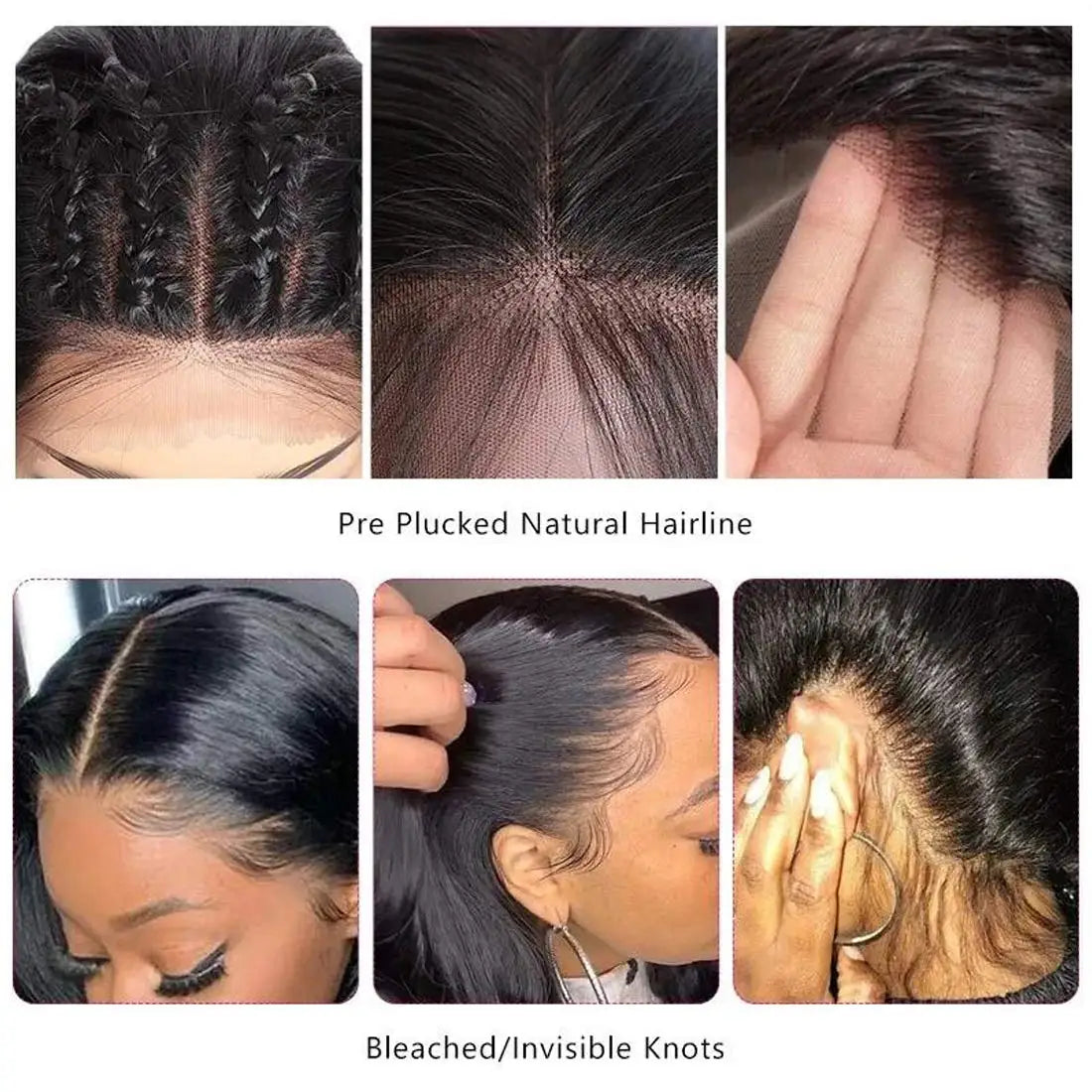 HD Transparent 13x4 13x6 Straight Lace Front Wig Brazilian Pre Plucked Lace Frontal 100% Human Hair Wigs For Women 4x4 5x5 Wig