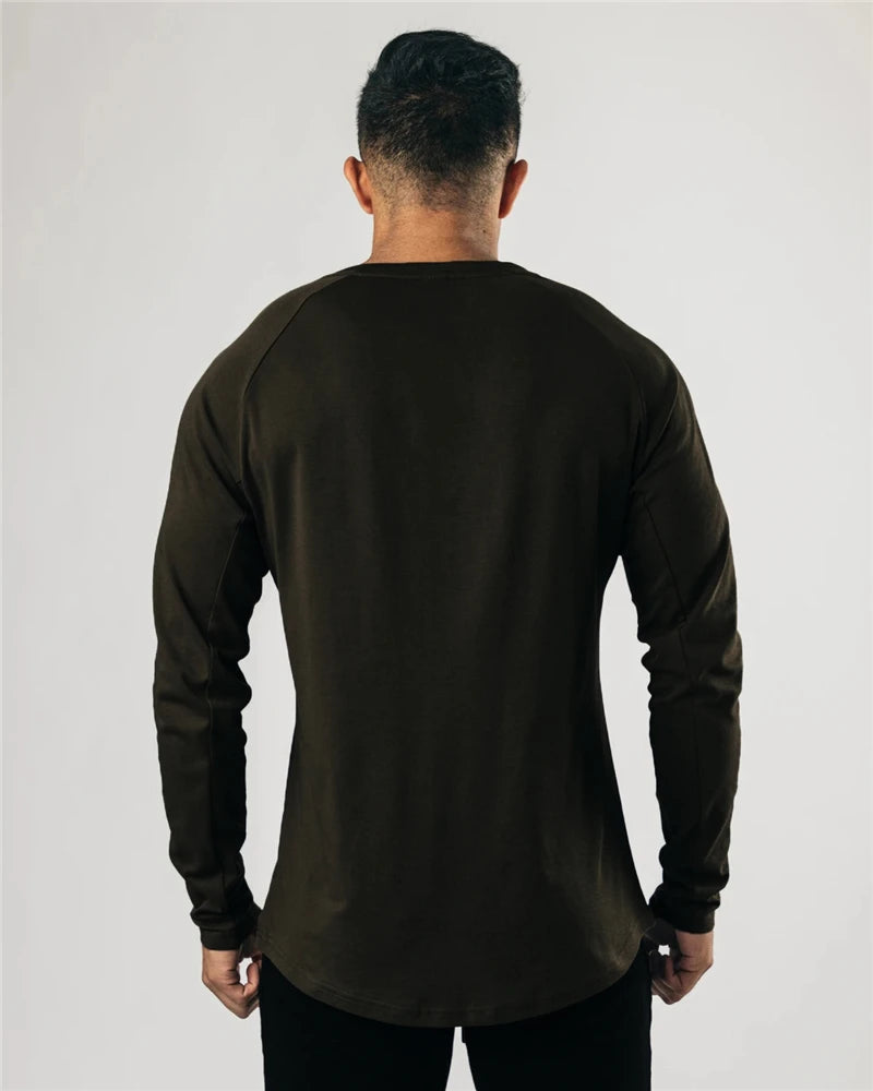 Autumn New Fashion Long Sleeve T shirt Men Gym Clothing Running shirt Men Fitness T-shirt homme Silm Fit Sports Tshirt Male