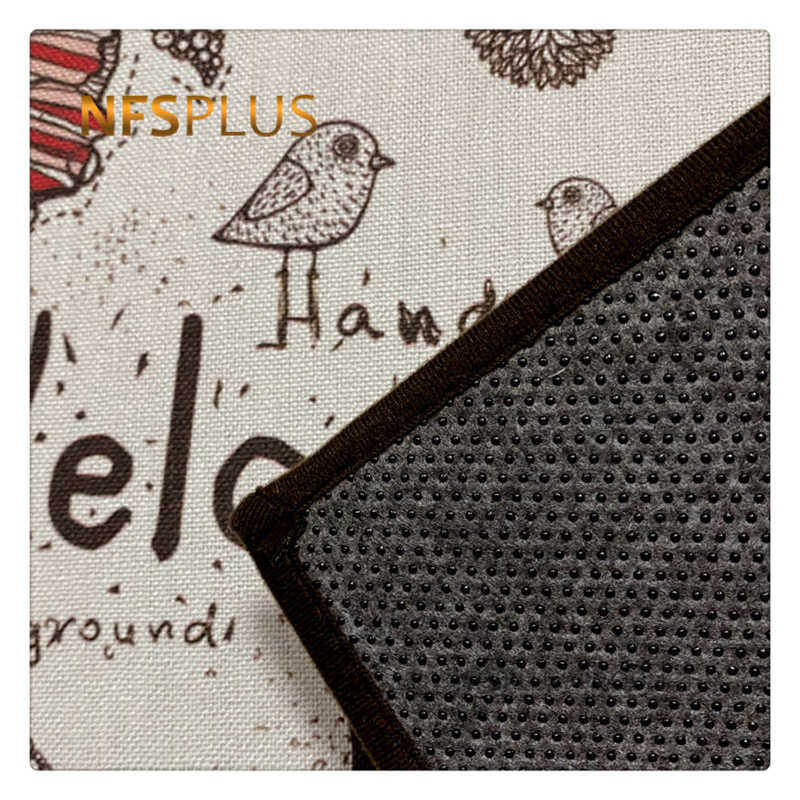 Home Decorative Door Mat Entrance Doormat Indoor Hallway 40x60cm Cotton Linen Printed Japan Style Anti-Slip Floor Carpet Rug
