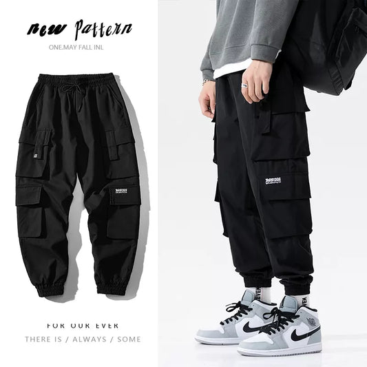 Streetwear Black Mens Harem Joggers Pants Men Cargo Pants 2023 Hip Hop Casual Pockets Sweatpants Male Oversized Fashion Trousers