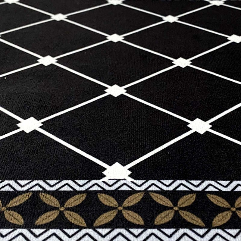 Geometric Kitchen Carpet Floor Mat Rugs Polyester Fiber Printed Home Decorative Anti-Slip Hallway Door Mats Entrance Doormat