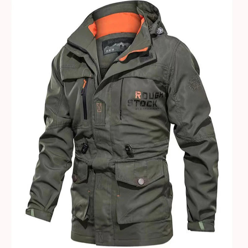 Men's Spring Autumn Coat Outdoor Jackets Male Hoodie Hiking Camping Trekking Climbing Casual Plus Size Oversized Windbreaker