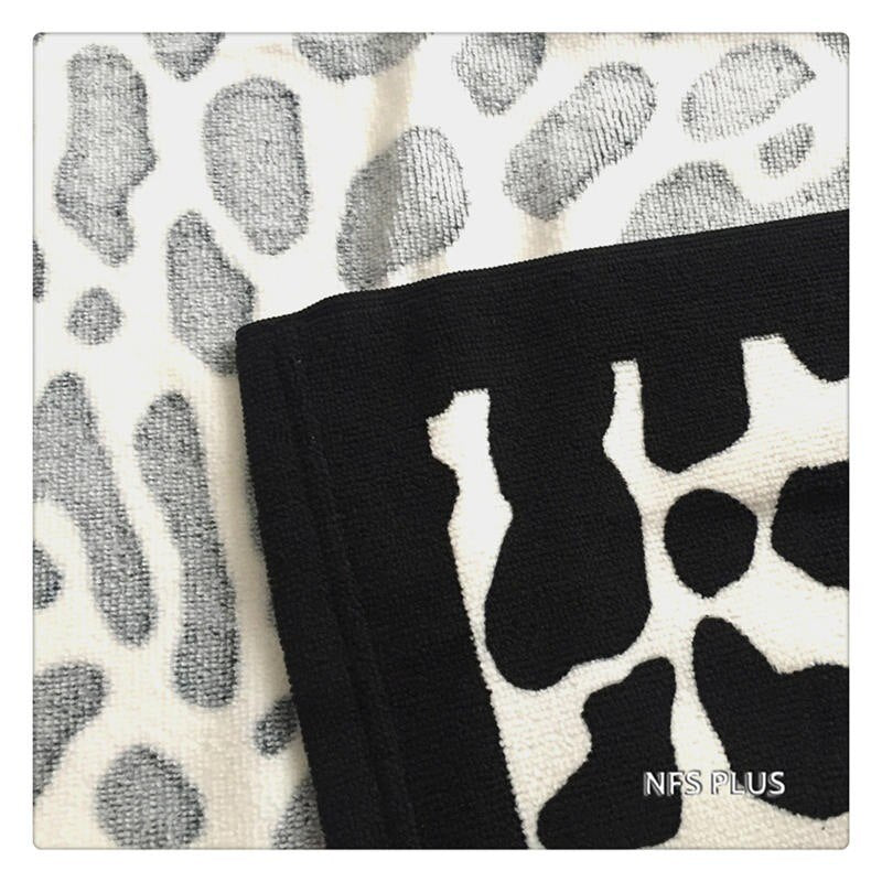 Leopard Print Microfiber Beach Towel 80x180cm and 70x140cm Quick Dry Super Soft Absorbent Sports Travel Bath Towel for Adults