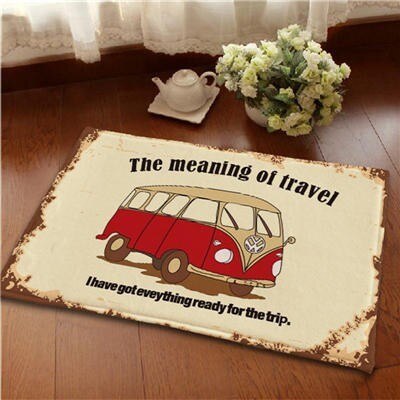 Home Decorative Door Mat Entrance Doormat Bus Car Bike Moto Bicycle Printed Bathroom Kitchen Anti-Slip Floor Mat Carpet Rugs