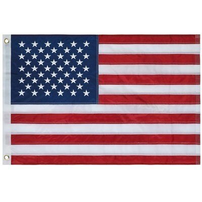 Durable American Flag Texas 3x5 Ft Nylon Embroidered Star Sewn Banner Brass Grommets Home and Outdoor USA US Flags and Banners