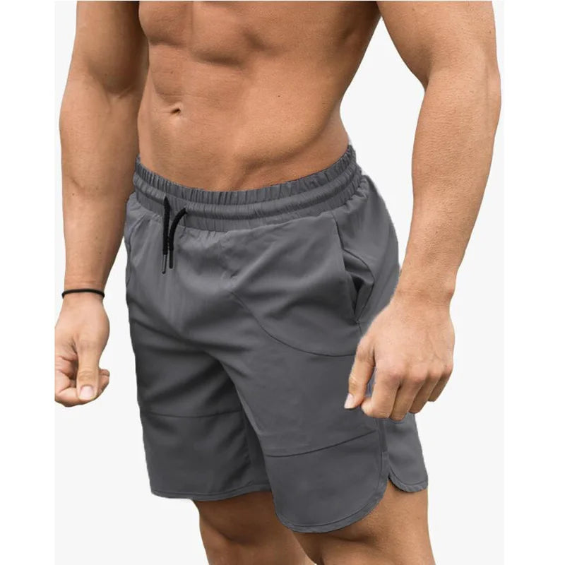 New Brand Shorts Mens Bodybuilding Fast Dry Boardshorts Joggers Men Trunks Summer Male Gyms Fitness Workout Beach Shorts