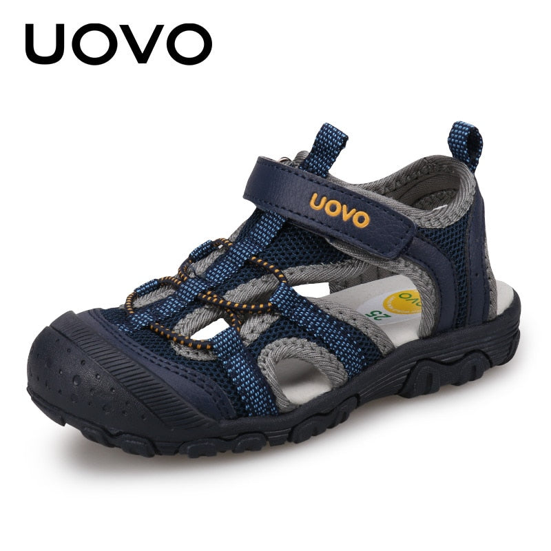 Kids Fashion Shoes 2021 Sock Style Color Matching Design Soft Durable Rubber Sole Comfortable Boys Sandals With #22-35