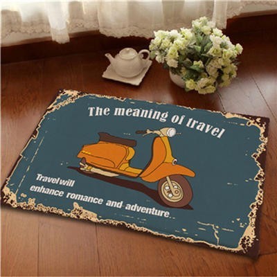 Home Decorative Door Mat Entrance Doormat Bus Car Bike Moto Bicycle Printed Bathroom Kitchen Anti-Slip Floor Mat Carpet Rugs