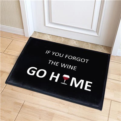 Welcome Doormat Entrance Mat Hallway Simple Black White Printed Anti-Slip Floor Mat Area Rugs Funny Custom Front Door Mat Carpet